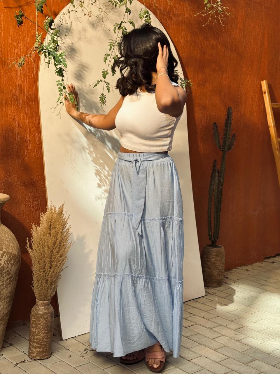 Azul Flamenco Skirt