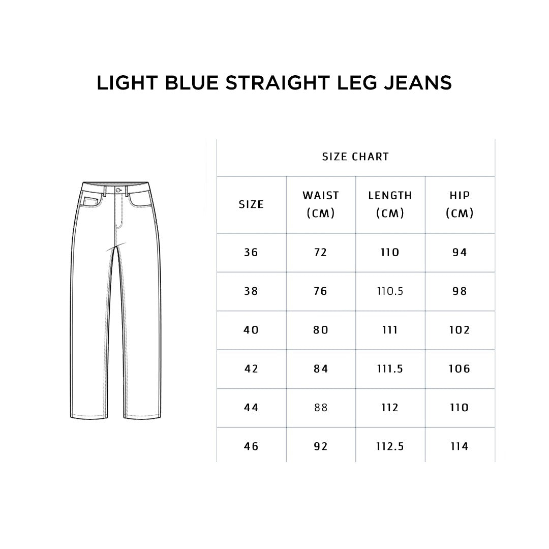 Light Blue straight leg jeans - PAVO Egypt