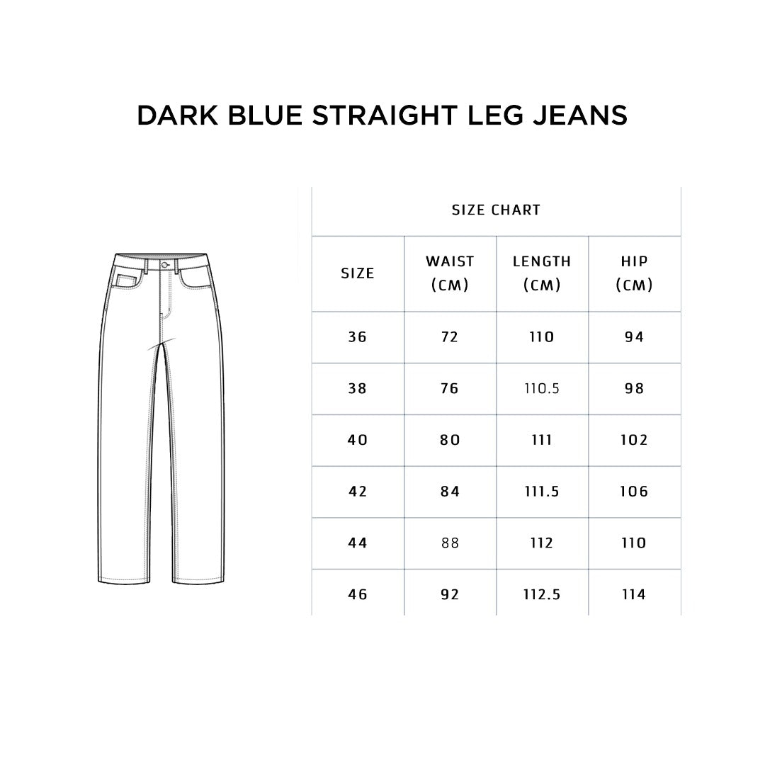 Dark Blue straight leg jeans