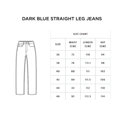 Dark Blue straight leg jeans