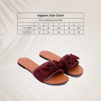 Slippers Bow Burgundy pavoegypt