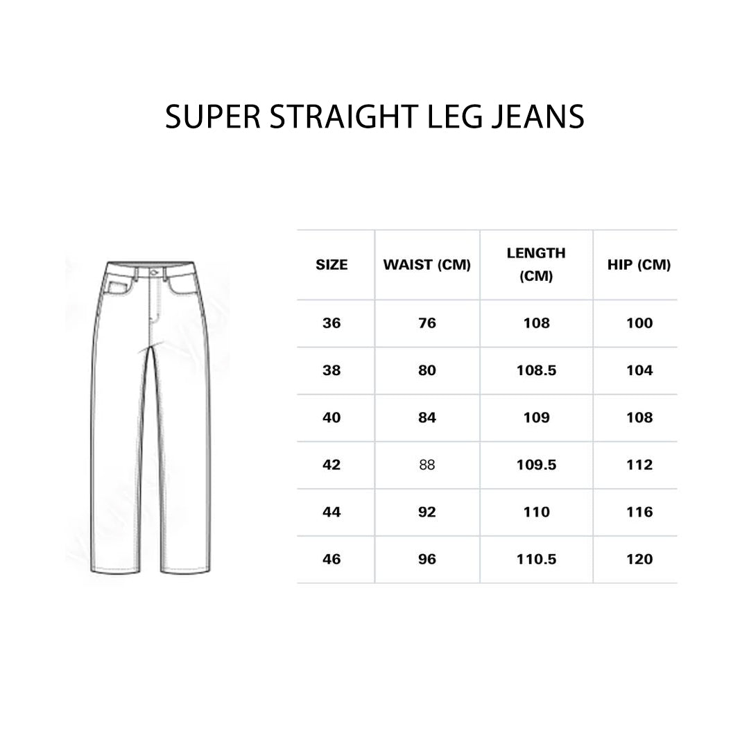 Blue Super Straight leg Jeans - PAVO Egypt