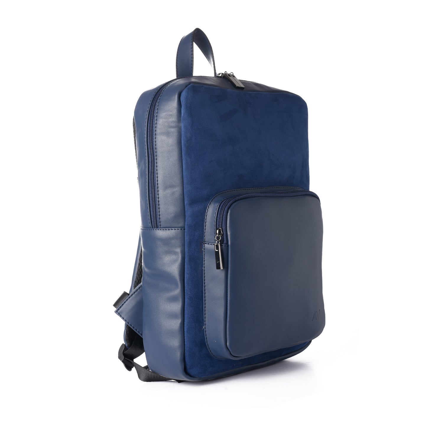 Laptop Navy with navy suede Backpack