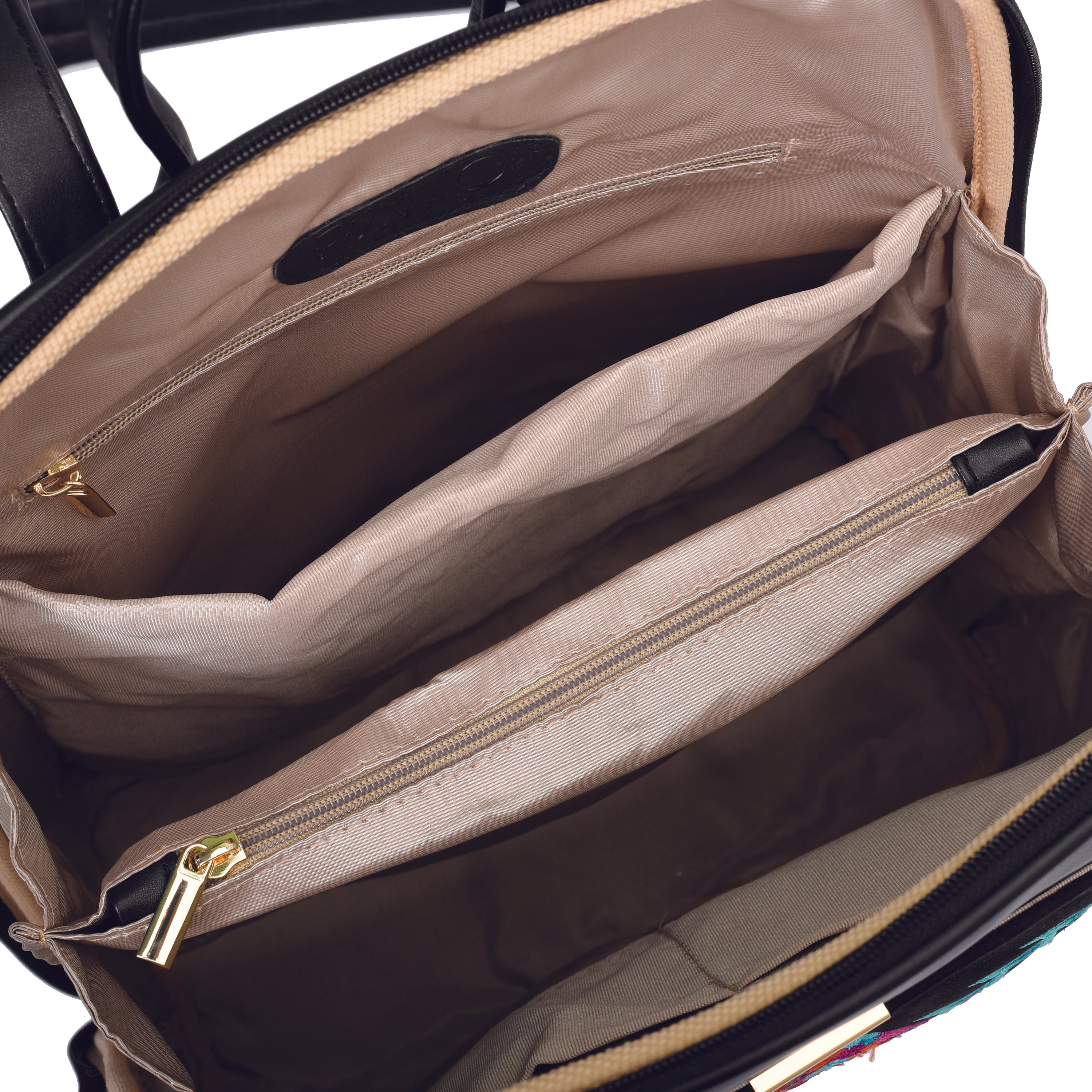 Laptop Black with Black embroideries fabric Backpack/Cross pavoegypt