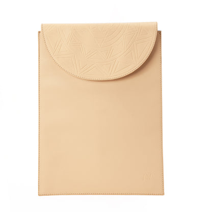 Beige engraving Laptop sleeve 15' - Code 419