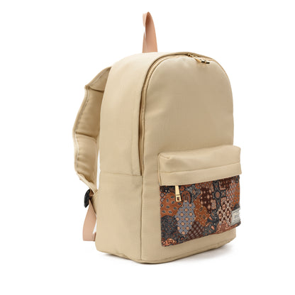 Laptop Backpack Patch Beige