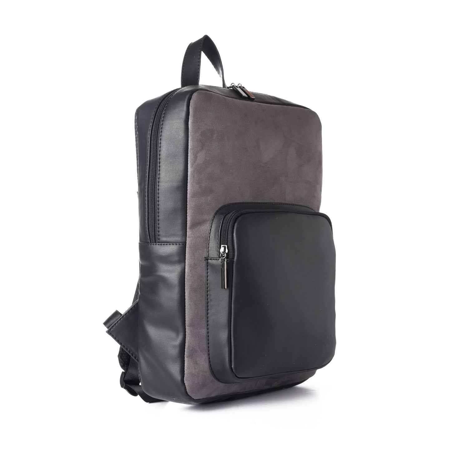 Laptop black with grey suede Backpack