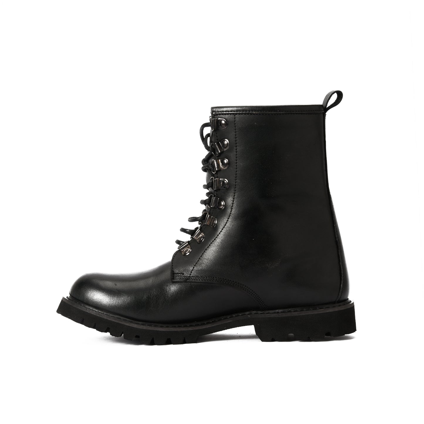 Boots Engraved Combat  Black