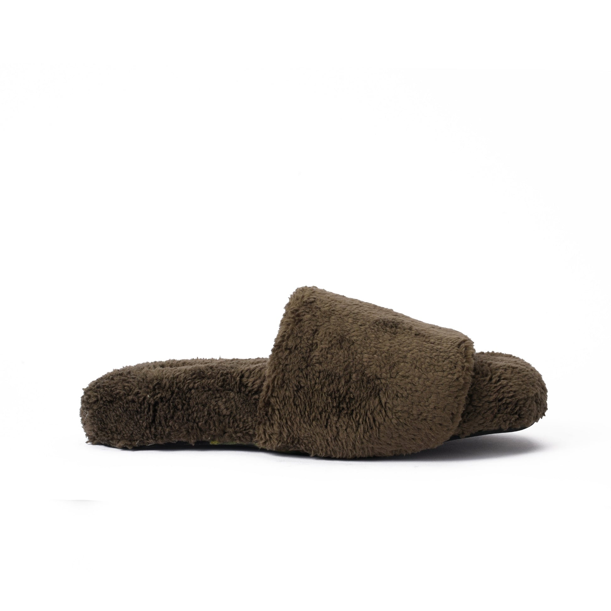 Slipper Fur Olive pavoegypt