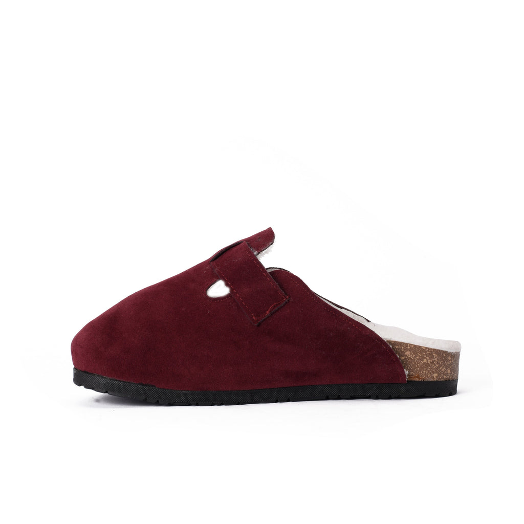 Mule Fur Burgundy pavoegypt