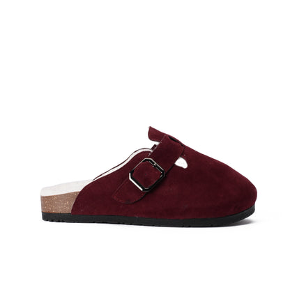 Mule Fur Burgundy