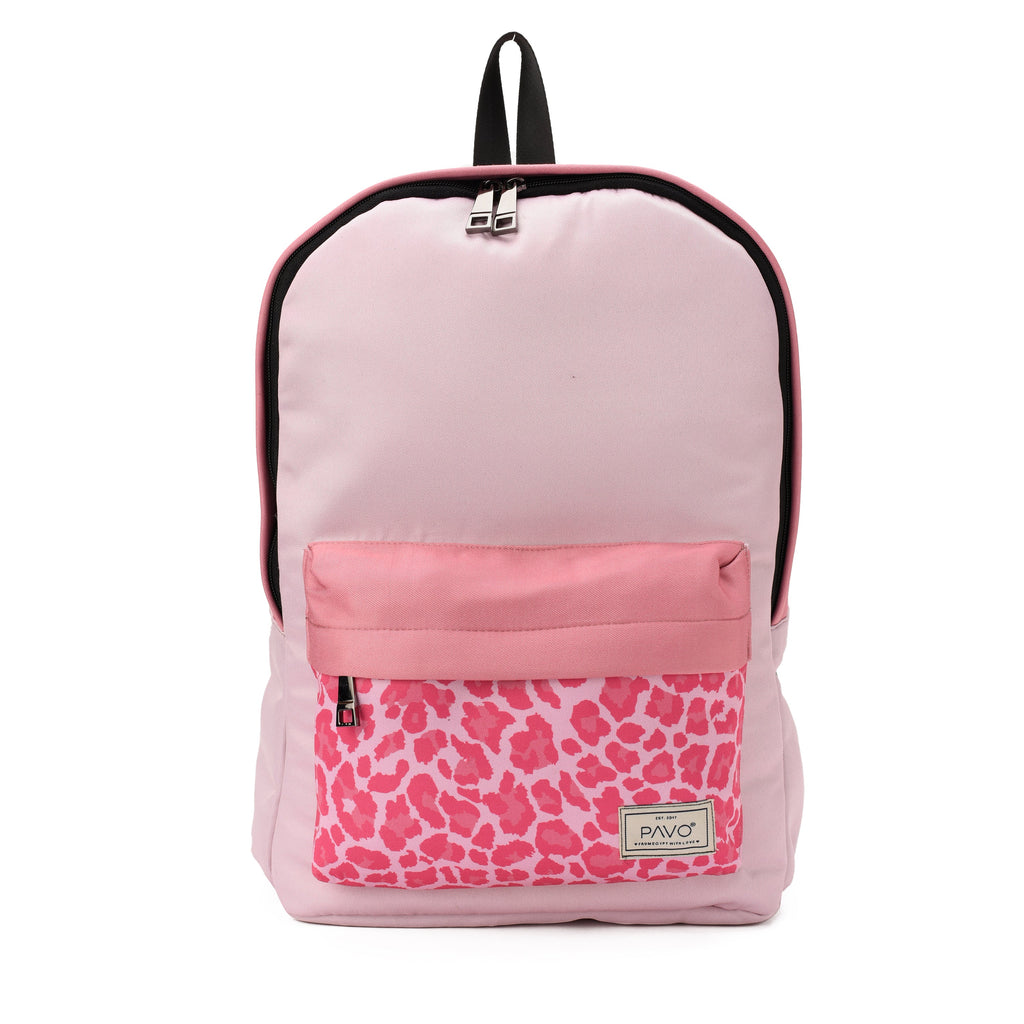 Laptop Backpack Leopard Pink pavoegypt