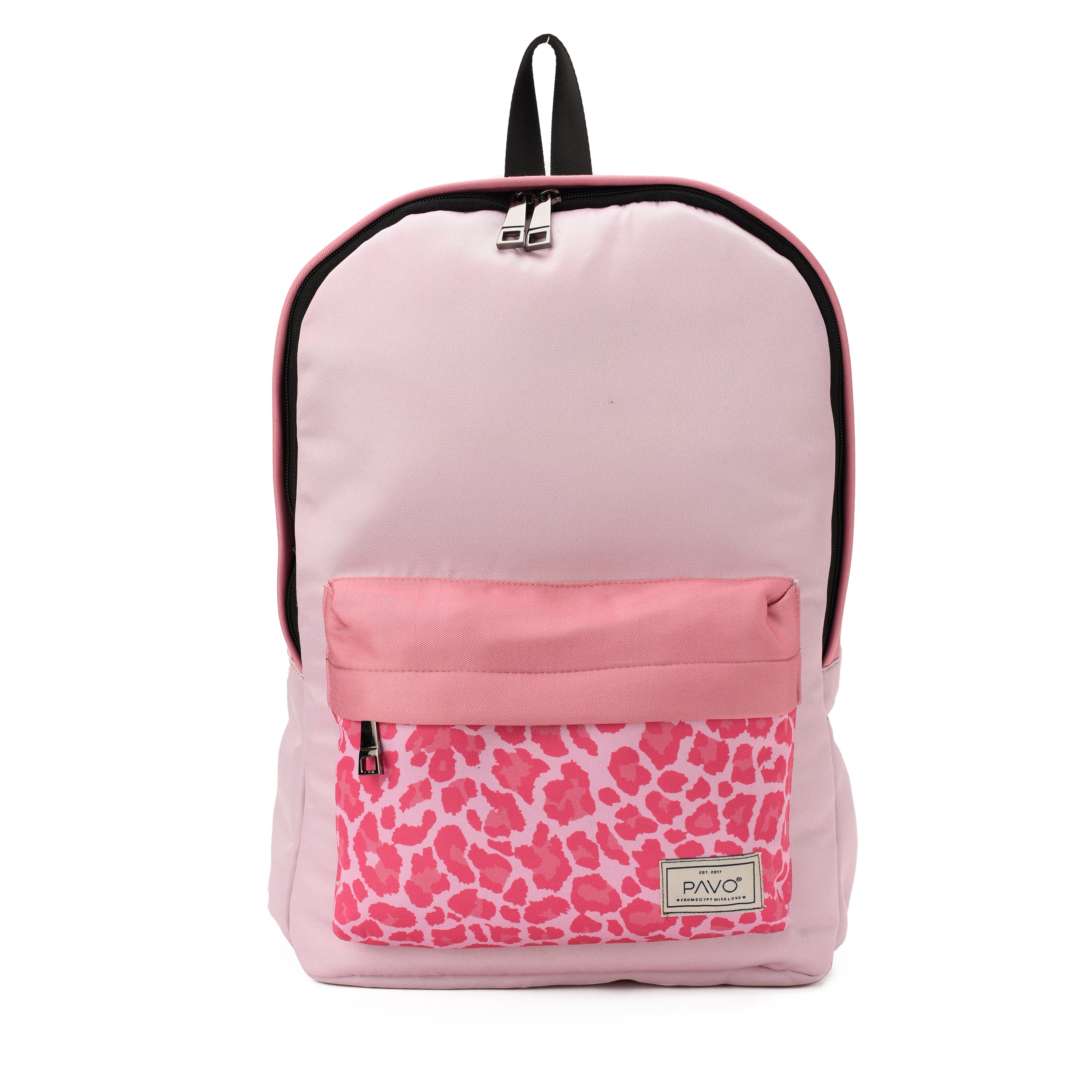 Laptop Backpack Leopard Pink pavoegypt