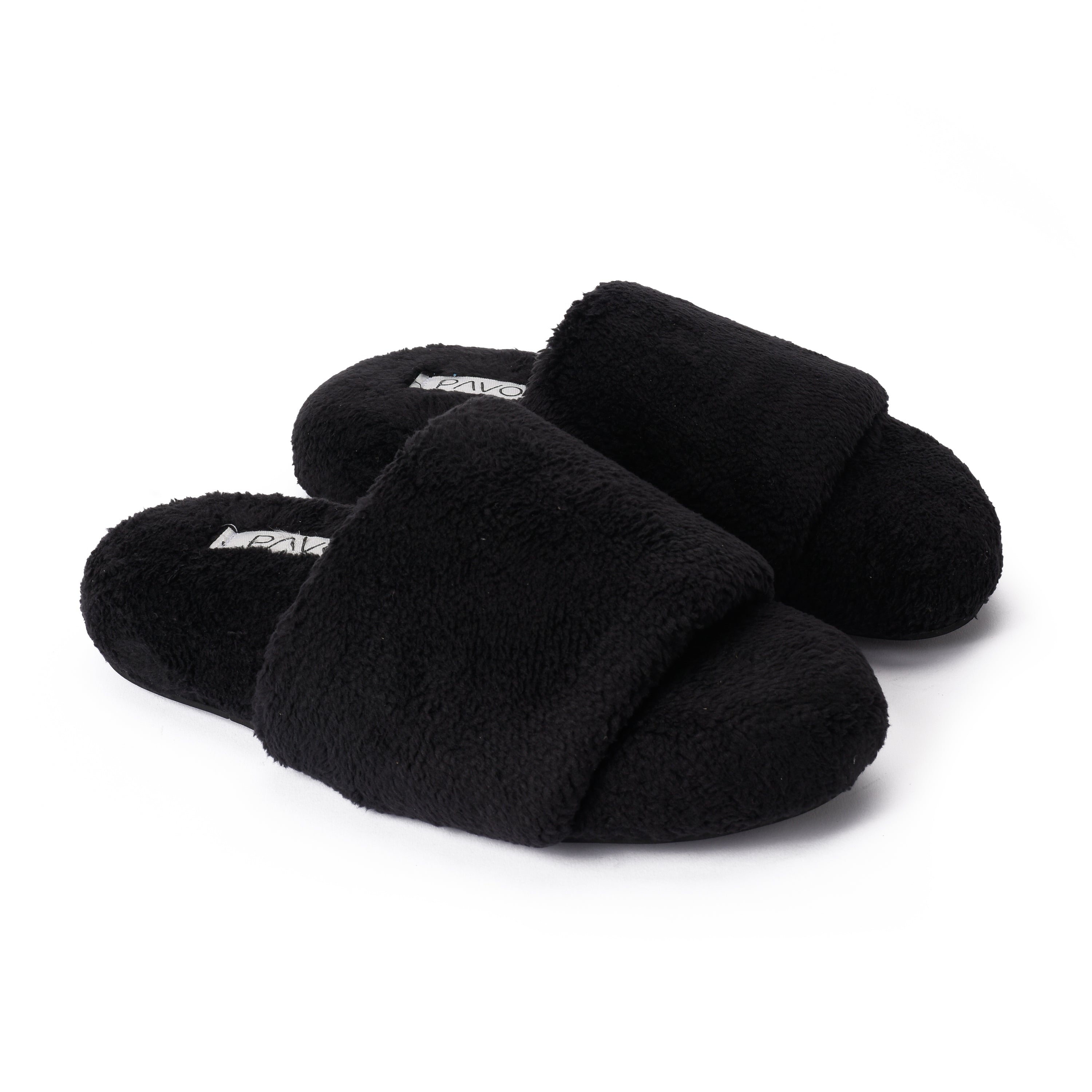 Slipper Fur Black pavoegypt