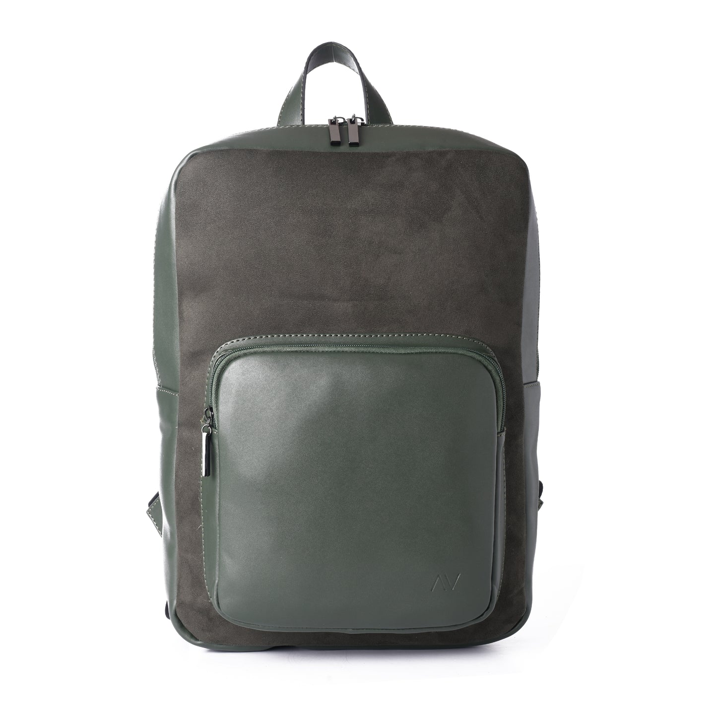 Laptop Olive with olive suede Backpack
