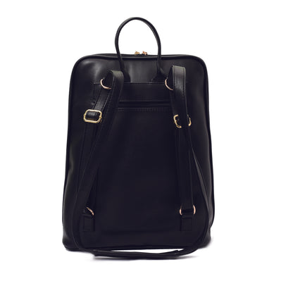 Laptop Black with Black embroideries fabric Backpack/Cross