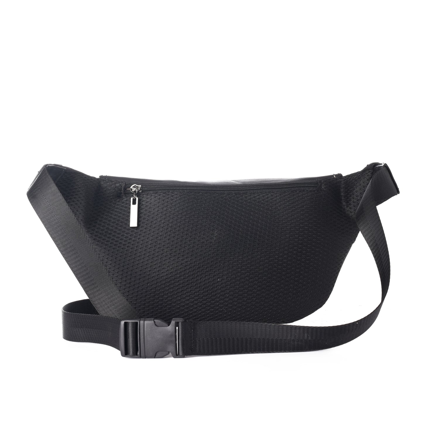 Fanny pack-Black with grey suede