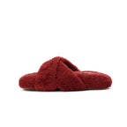 Slipper Fur Cross Burgundy pavoegypt