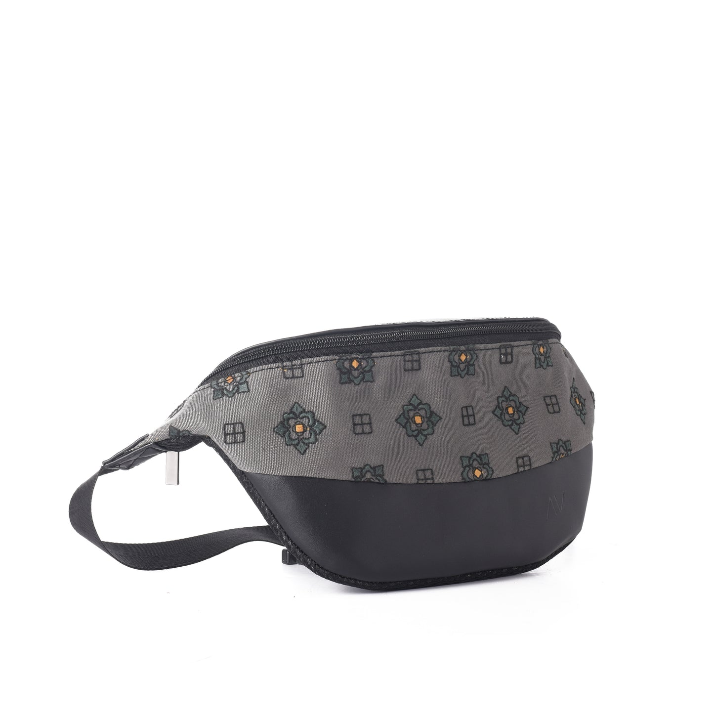 Fanny pack - Black with Olive Islamic pattern
