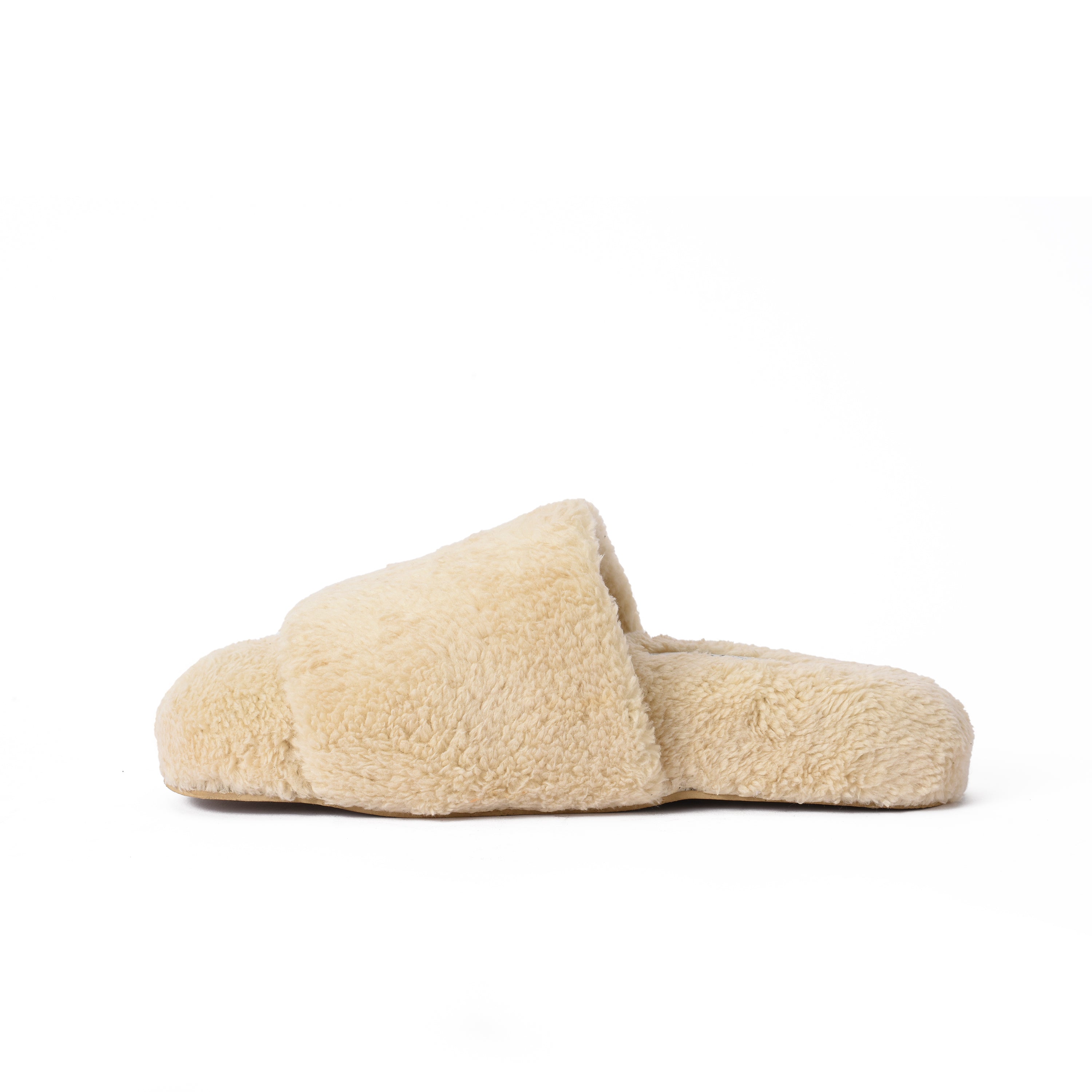 Slipper Fur Beige pavoegypt