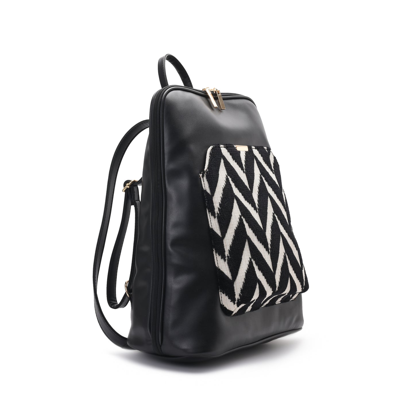 Laptop Black with Black and White fabric Backpack/Cross - Code 2000