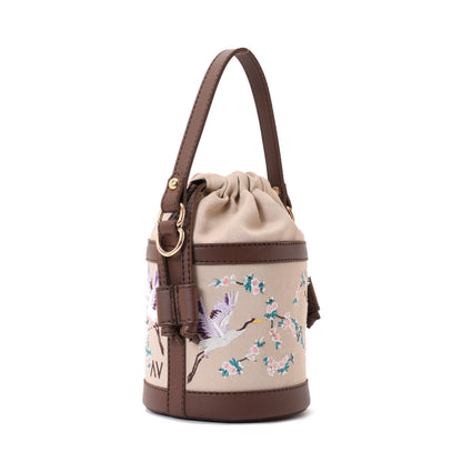 Retro Bucket Swan Handbag with Brown belt -Code 915 pavoegypt