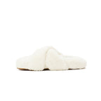 Slipper Fur Cross Off White pavoegypt