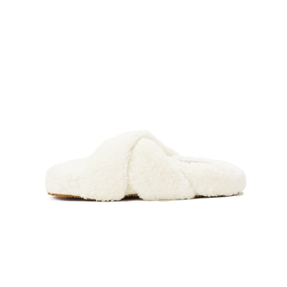 Slipper Fur Cross Off White