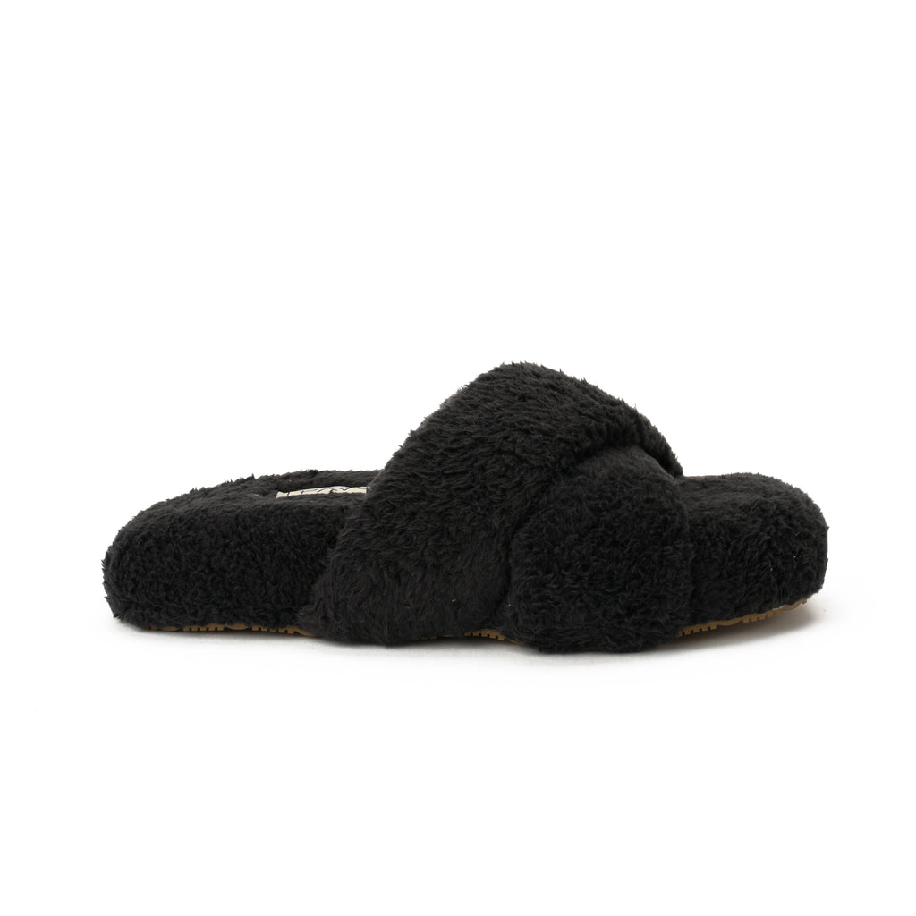 Slipper Fur Cross Black - PAVO Egypt