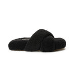 Slipper Fur Cross Black - PAVO Egypt