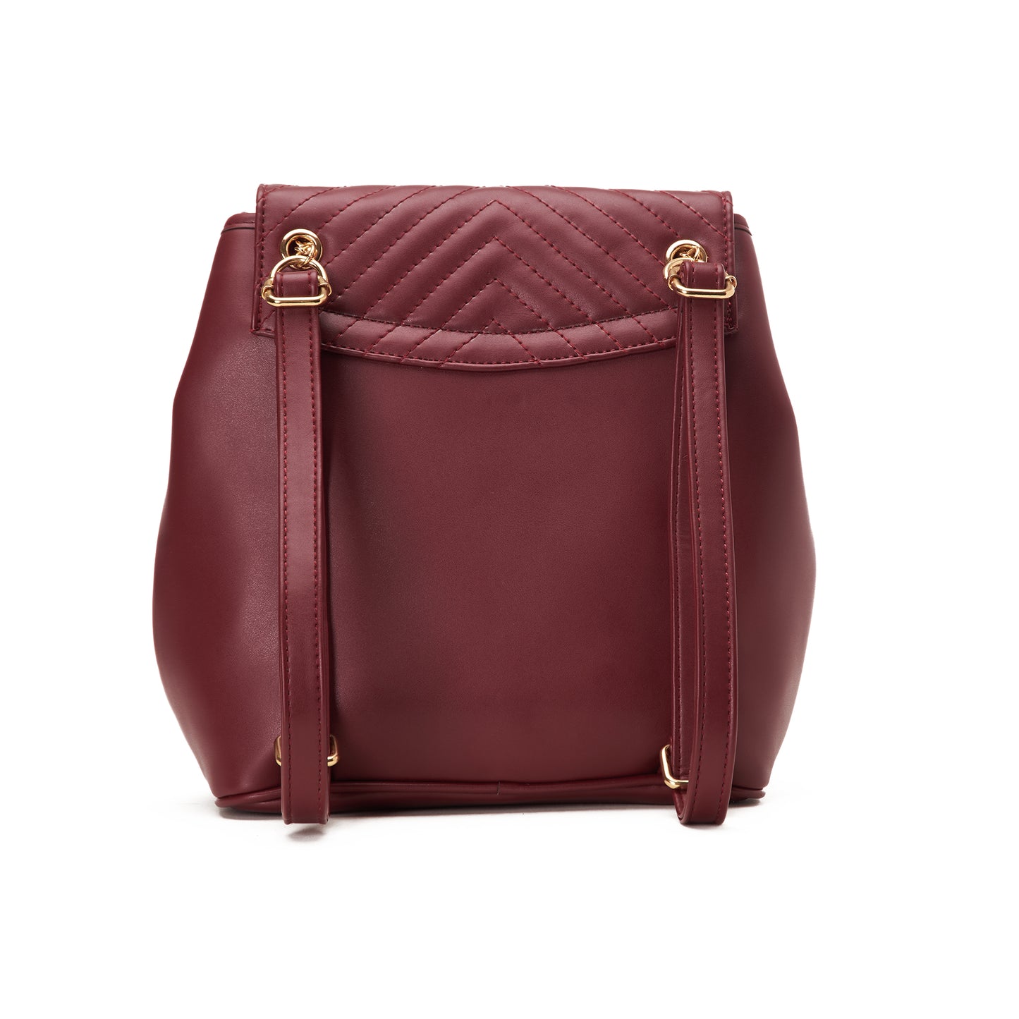 Quilted Burgundy Backpack- Code 801