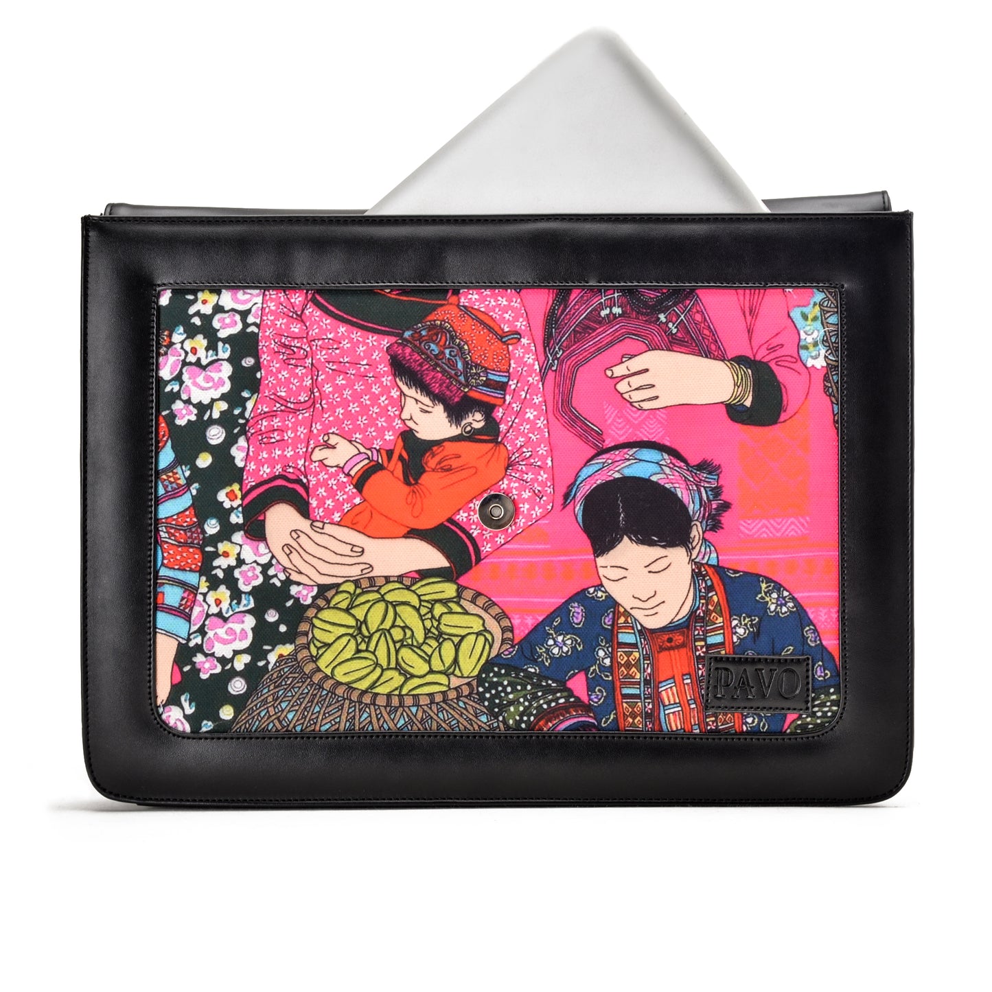 Laptop Bag/Sleeve Black with Multi color