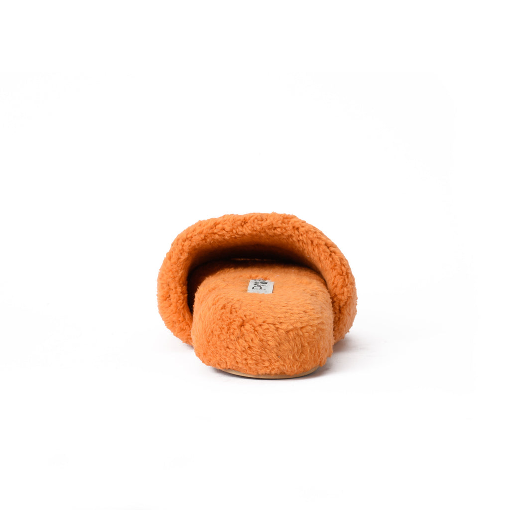 Orange fur slipper pavoegypt