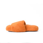 Orange fur slipper pavoegypt
