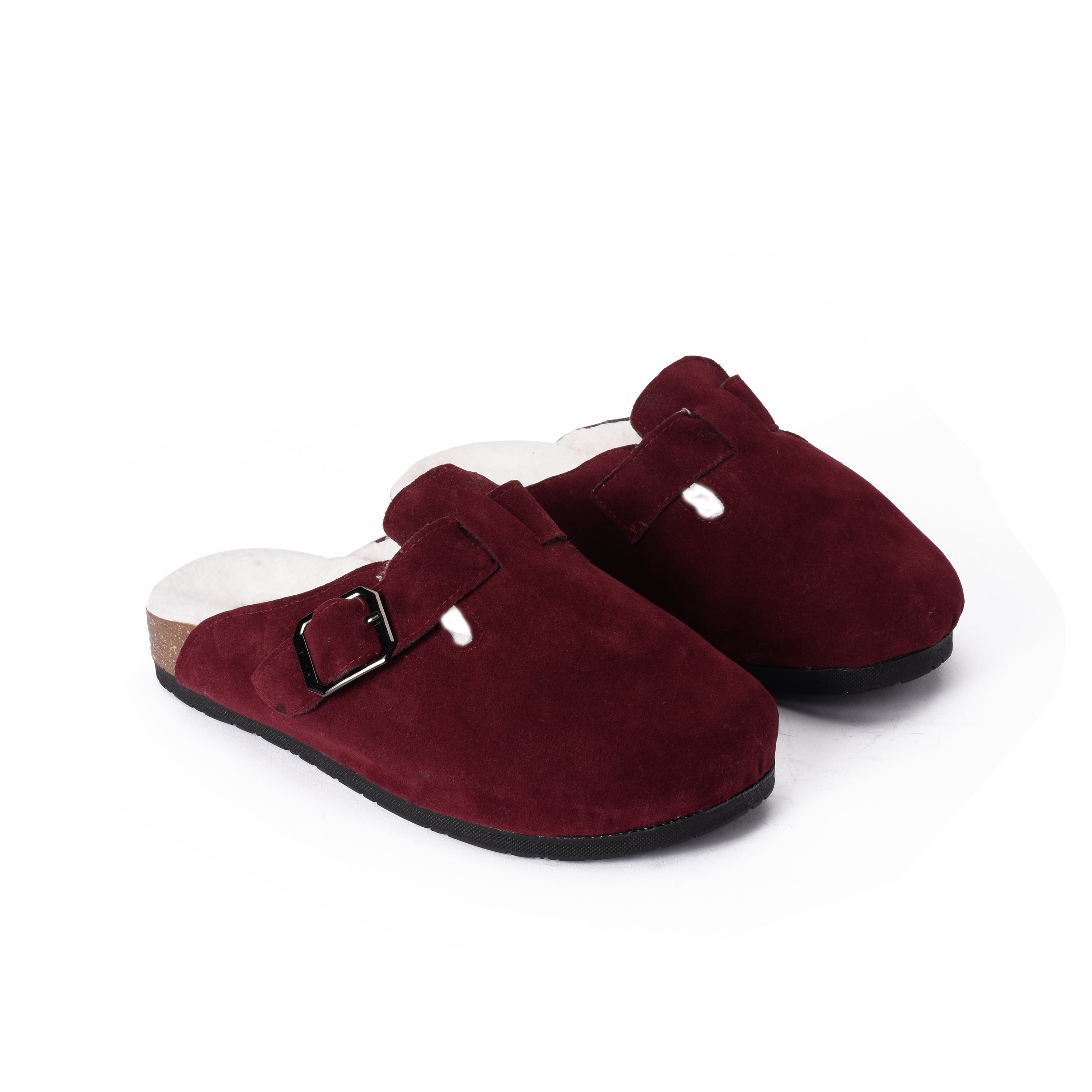 Mule Fur Burgundy pavoegypt