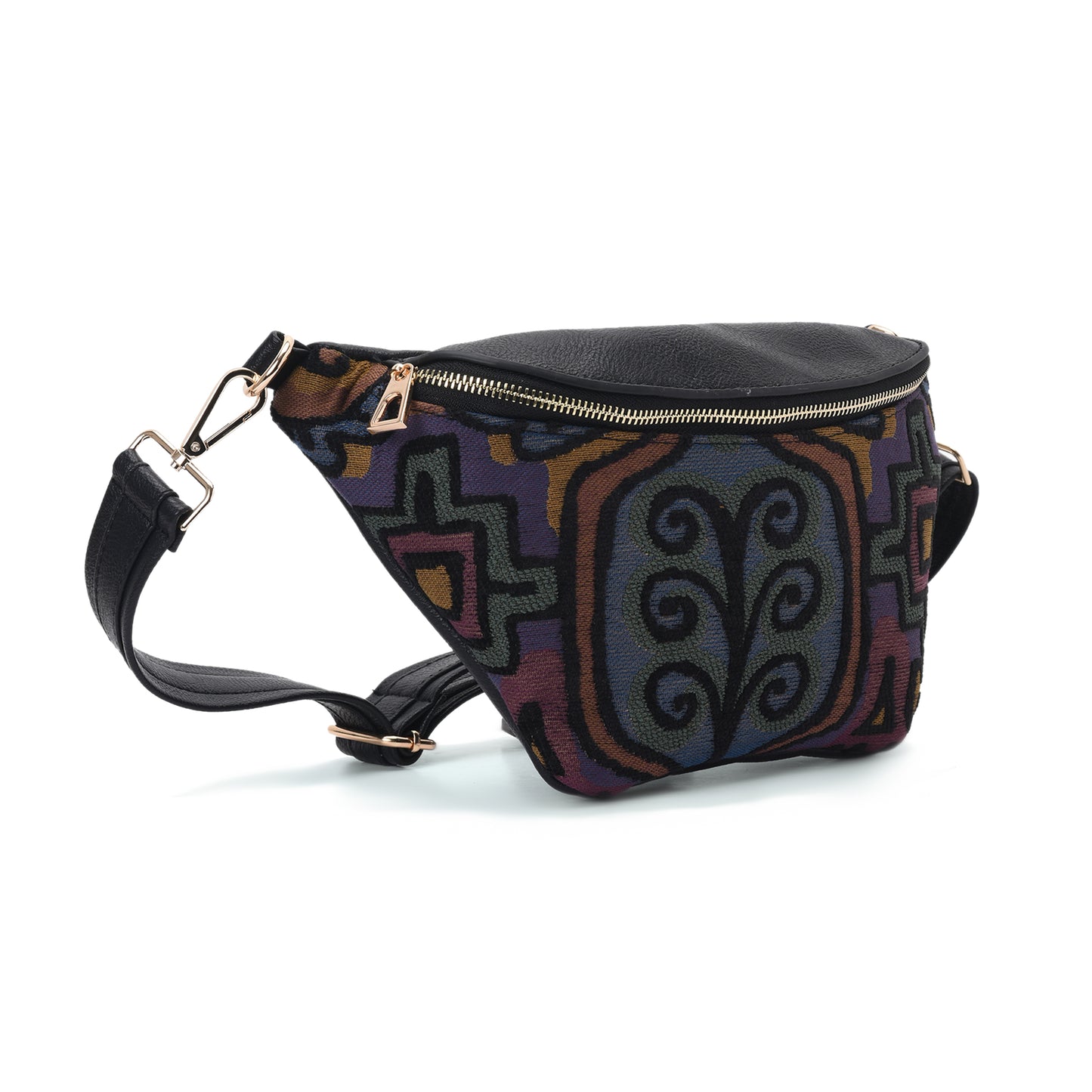 Fanny pack Black with Multi color