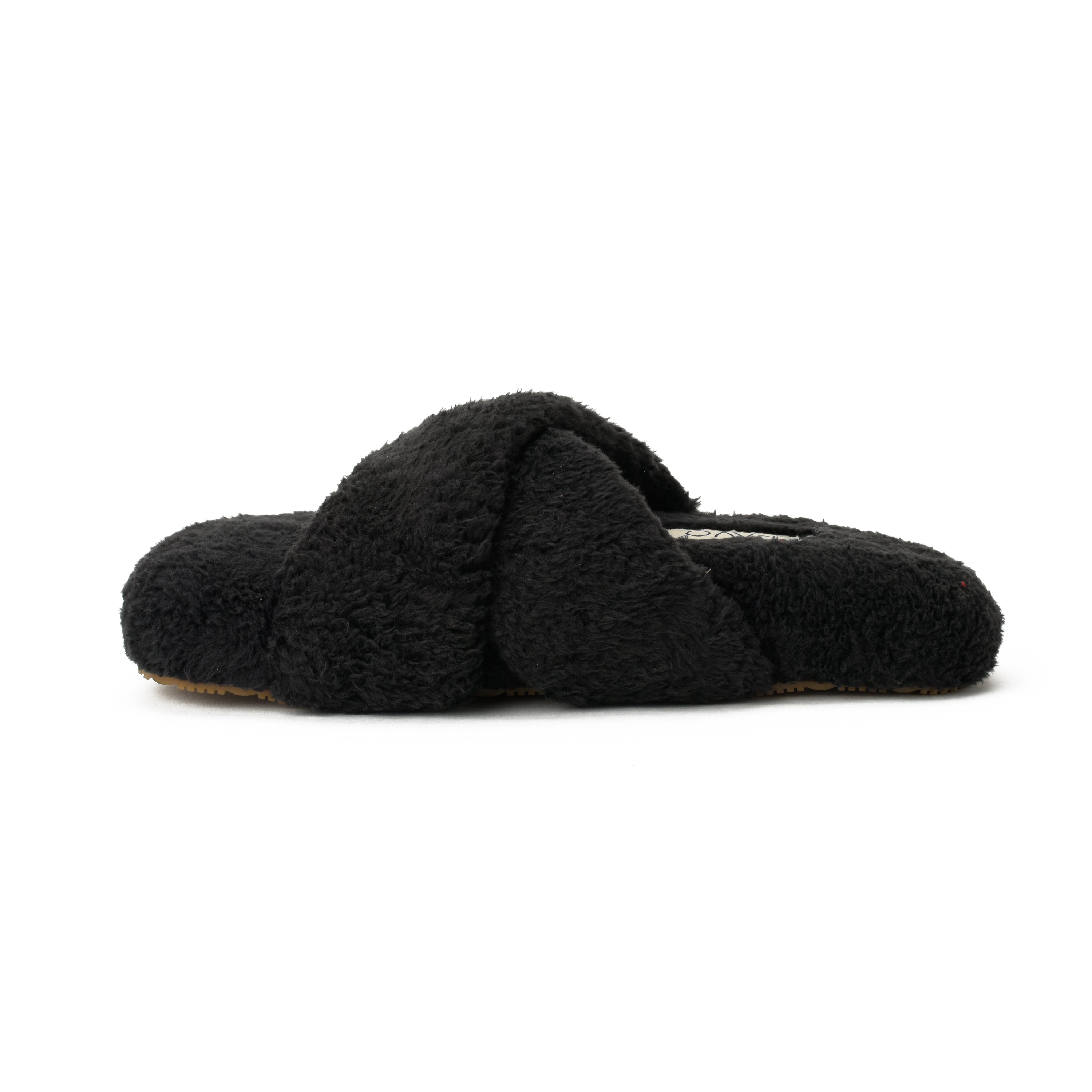 Slipper Fur Cross Black - PAVO Egypt