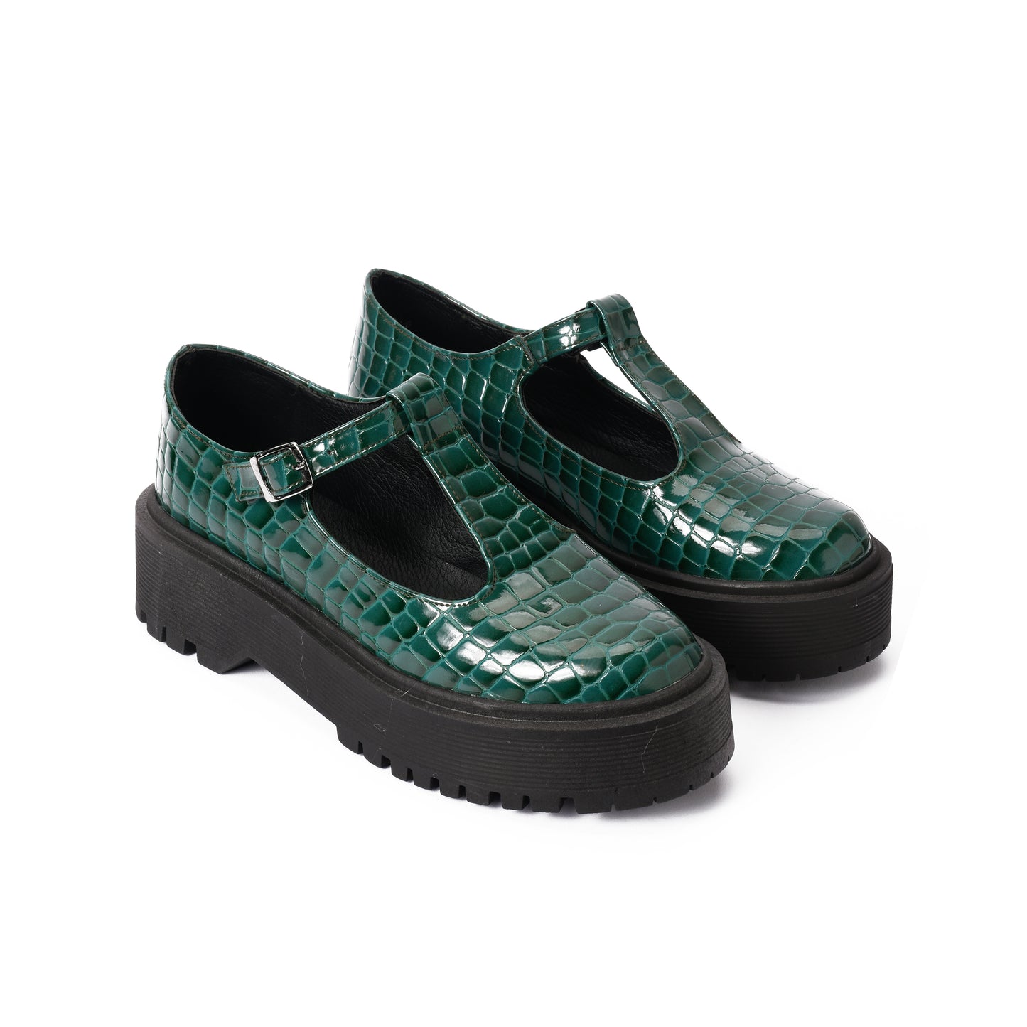 Olive Crocodile Shoe