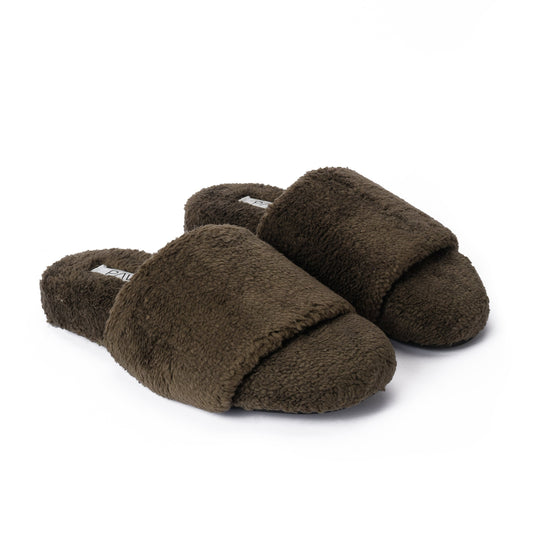 Slipper Fur Olive pavoegypt