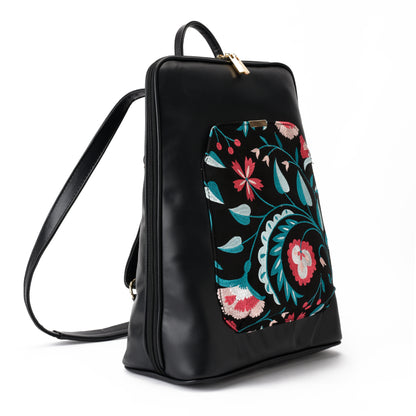 Laptop Backpack Floral Black