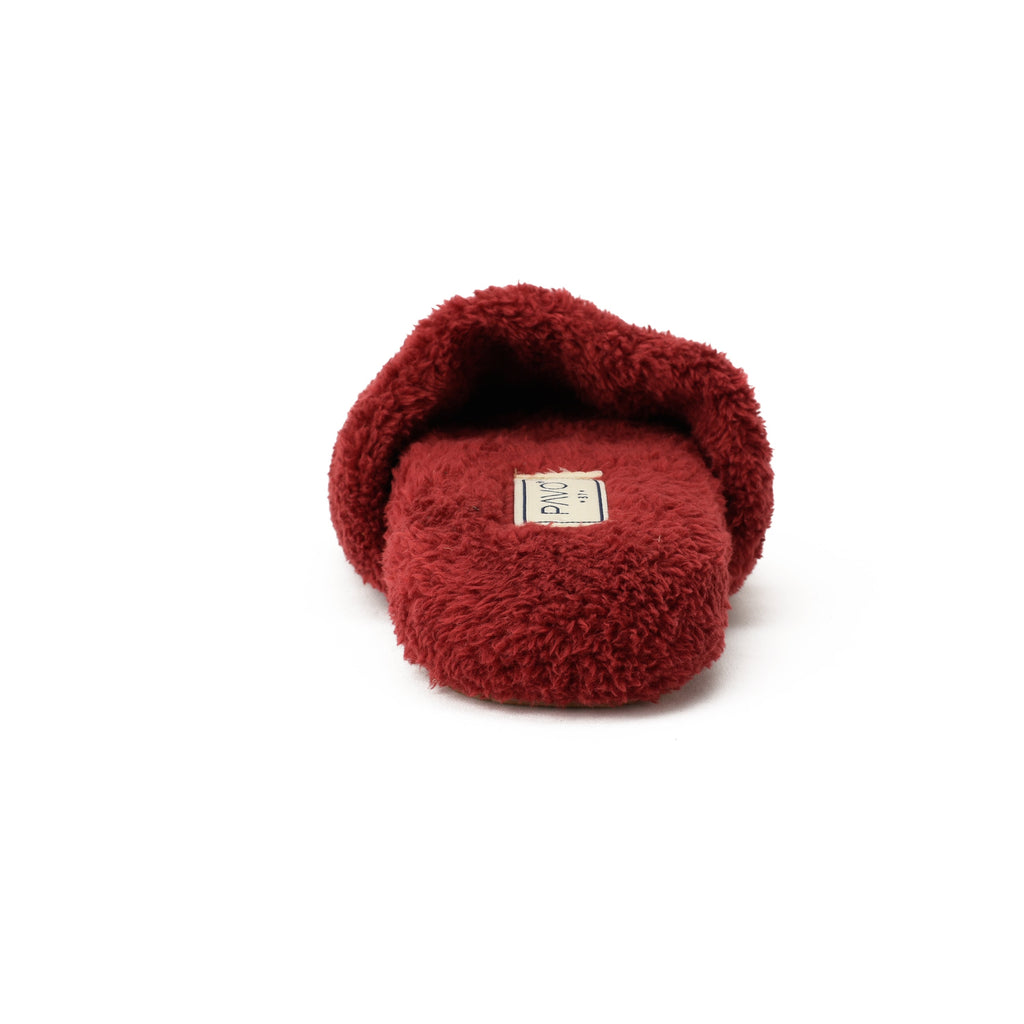 Slipper Fur Burgundy pavoegypt