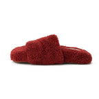 Slipper Fur Burgundy pavoegypt