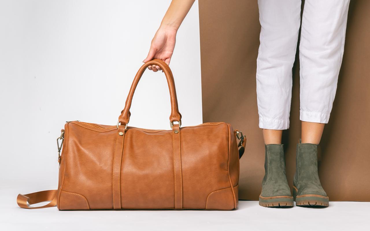 Duffle Bag Leather Brown pavoegypt