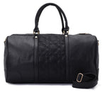 Duffle Bag Leather Black with Mamluk stars - PAVO Egypt