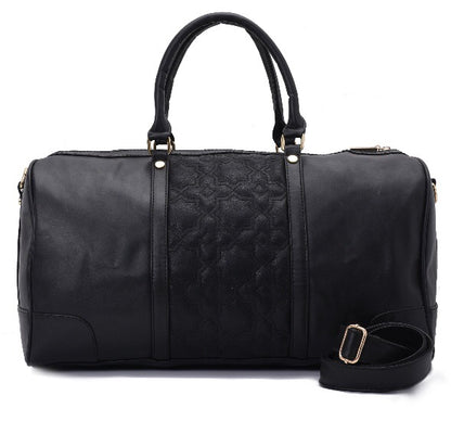 Duffle Bag Leather Black with Mamluk stars