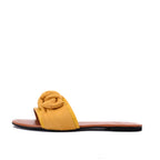 Slippers Bow Mustard pavoegypt