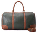 Duffle Bag Leather pine green and brown pavoegypt
