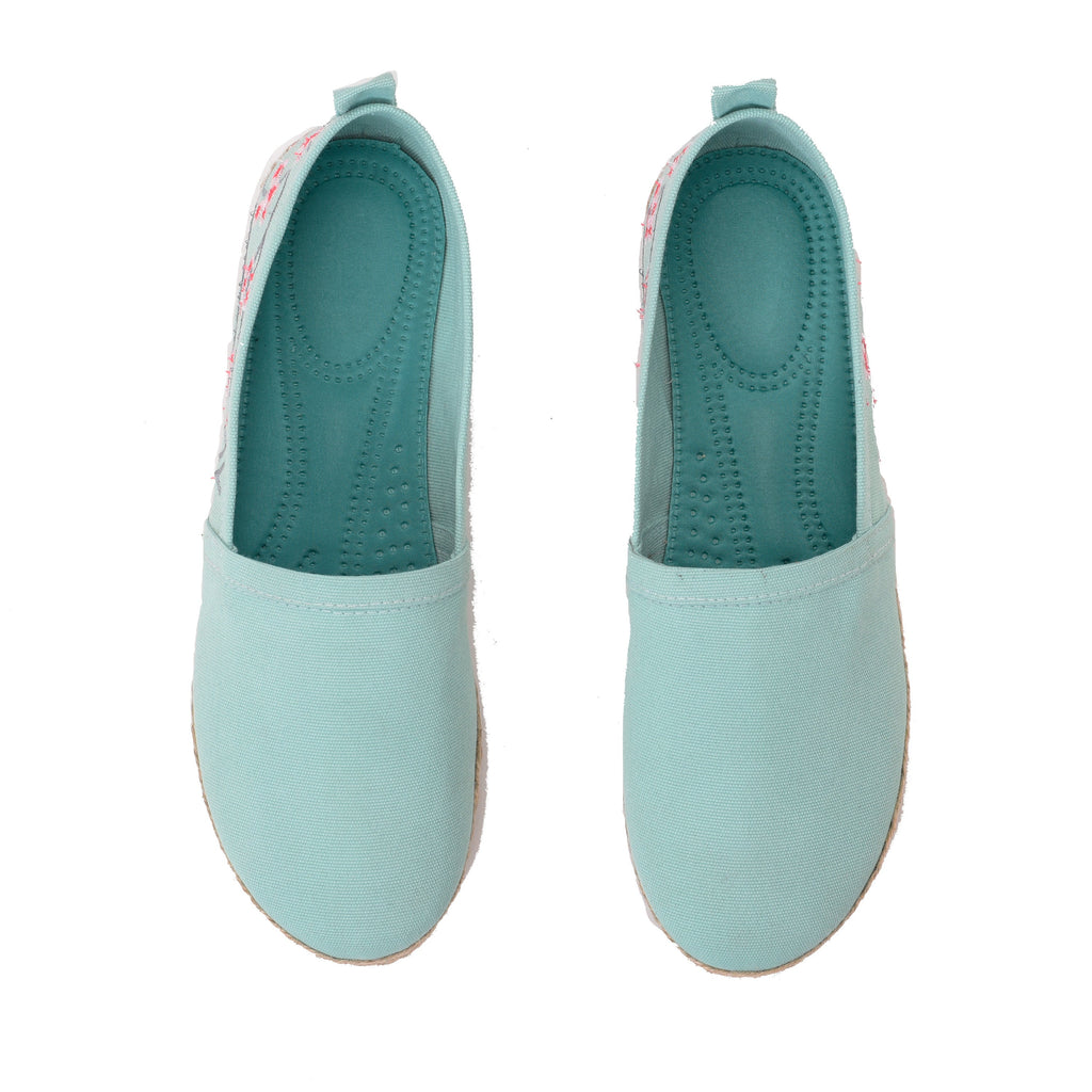 Espadrilles Mint Green Blossom Bypavo