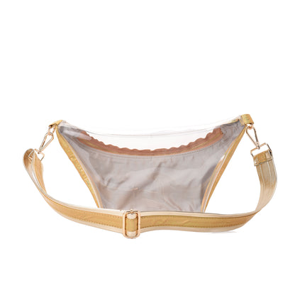 Fanny Beach bag with Metallic Gold Material-3008