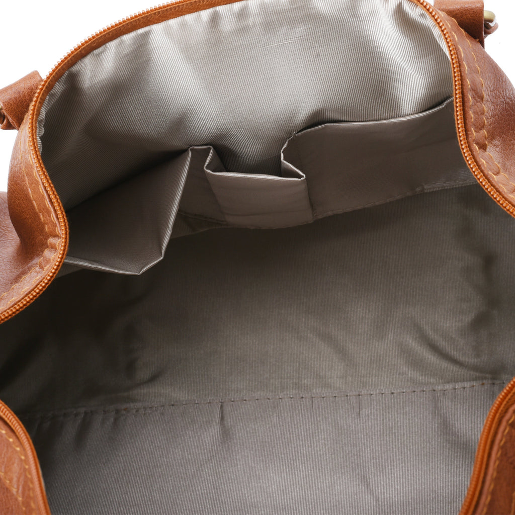 Duffle Bag Leather Brown pavoegypt